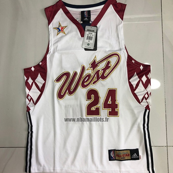 Maillot All Star 2007 Los Angeles Lakers Kobe Bryant NO 24 Blanc